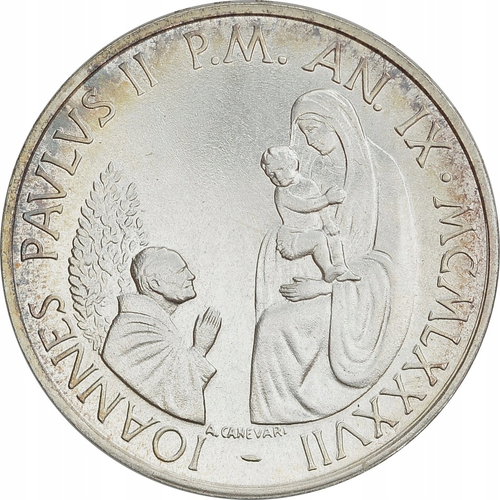 7.WATYKAN, JAN PAWEŁ II, 1 000 LIRÓW 1987