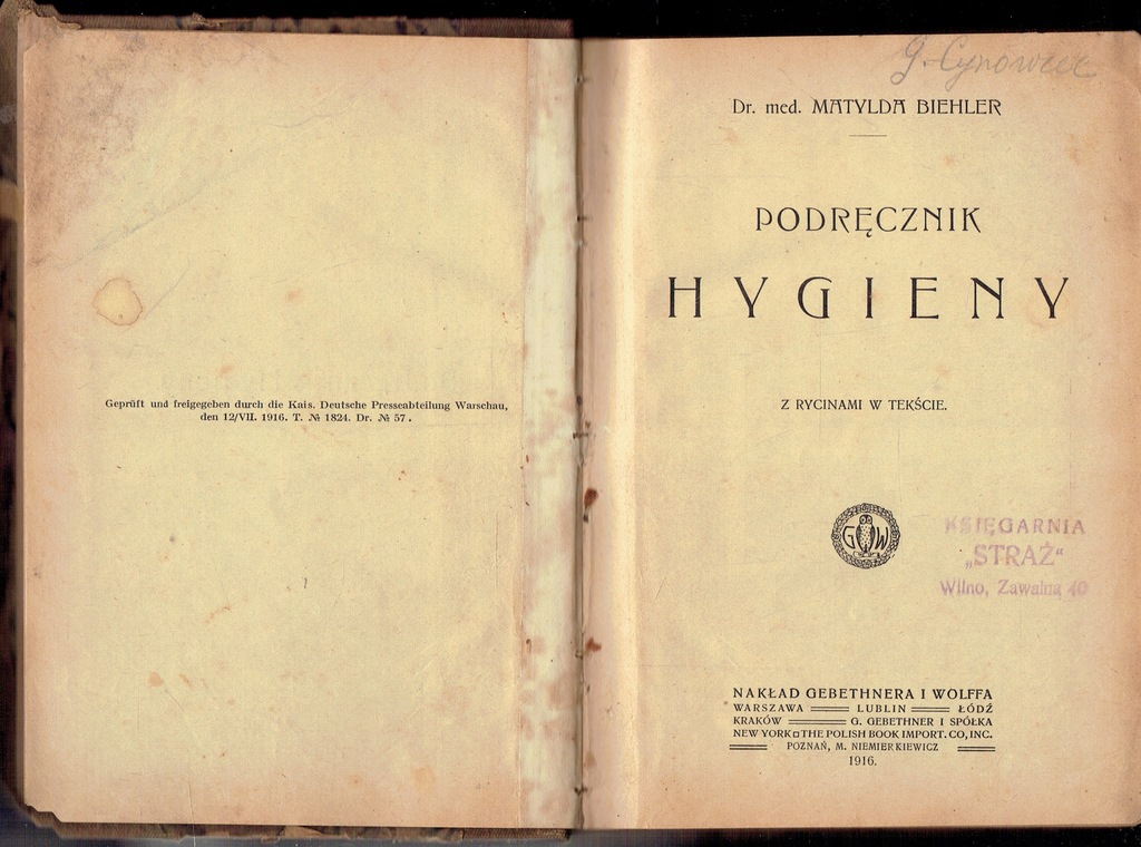 Podręcznik hygieny Biehler /1916