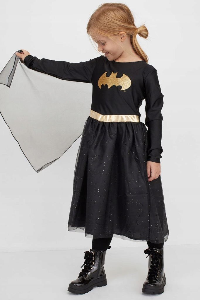 H&M KOSTIUM NA BAL Z PELERYNĄ BATGIRL 110/116