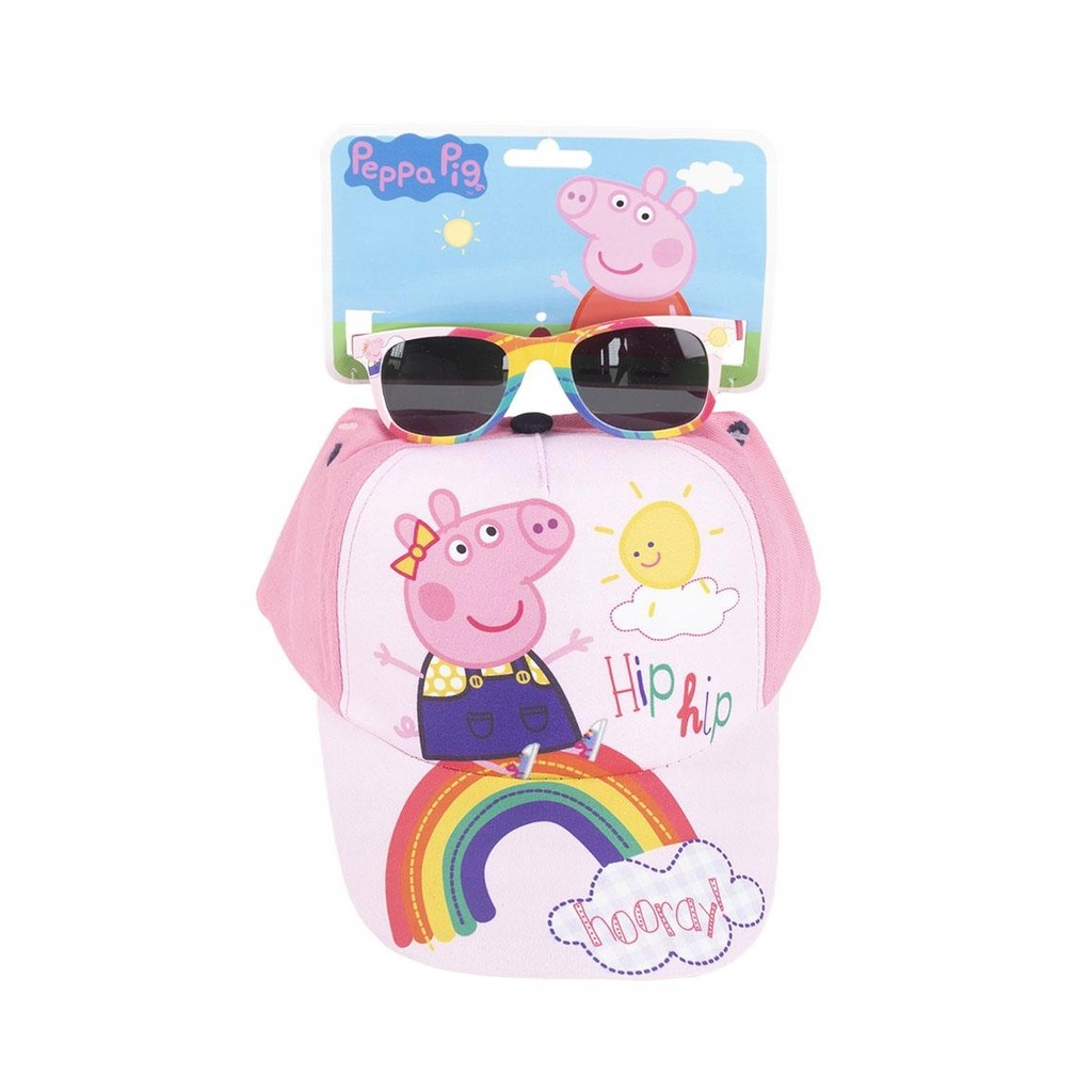 CZAPKA Z DASZKIEM BEJSBOLÓWKA DZIECIĘCA DLA DZIEWCZYNKI + OKULARY 53CM