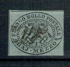 Włochy Państwo Kościelne 1852 Znaczek Mi 1 Watykan