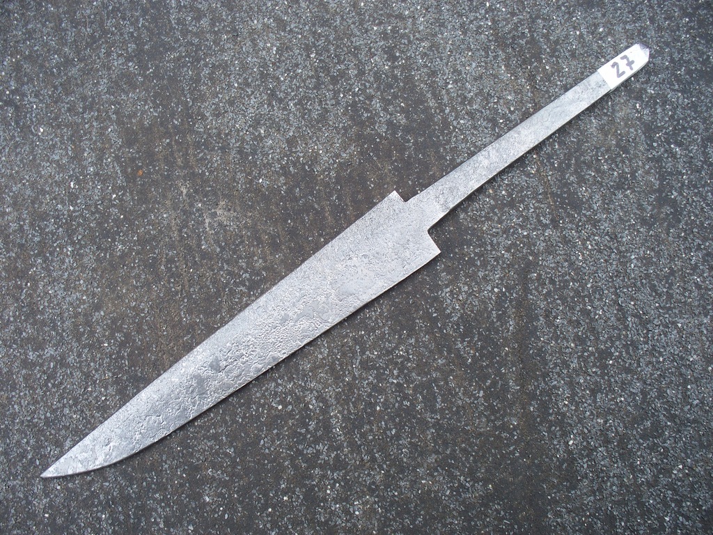 Nóż Głownia noża kuta hartowana Nr 27