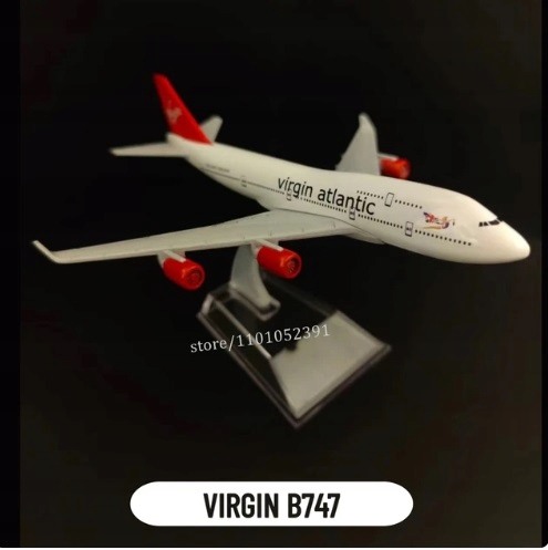 model samolot boeing 747 virgin atlantic metalowy 1/400 metal