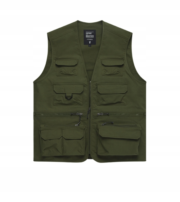 Kamizelka wędkarska Vintage Industries Legend, szałwia XXL