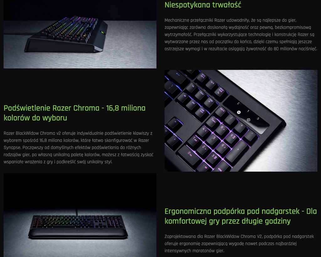 Купить Клавиатура Razer BlackWidow Chroma V2 RZ03-0203: отзывы, фото, характеристики в интерне-магазине Aredi.ru