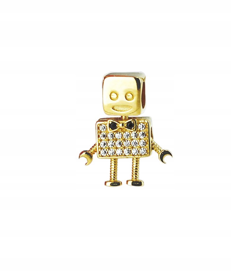 złoty wisiorek próba 585 (14k) charms chłopczyk robot