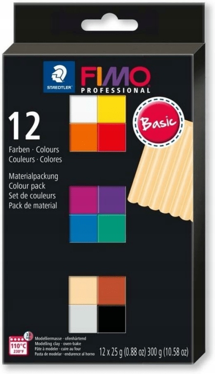 Fimo Professional 12x25 g Basic Colour. Staedtler