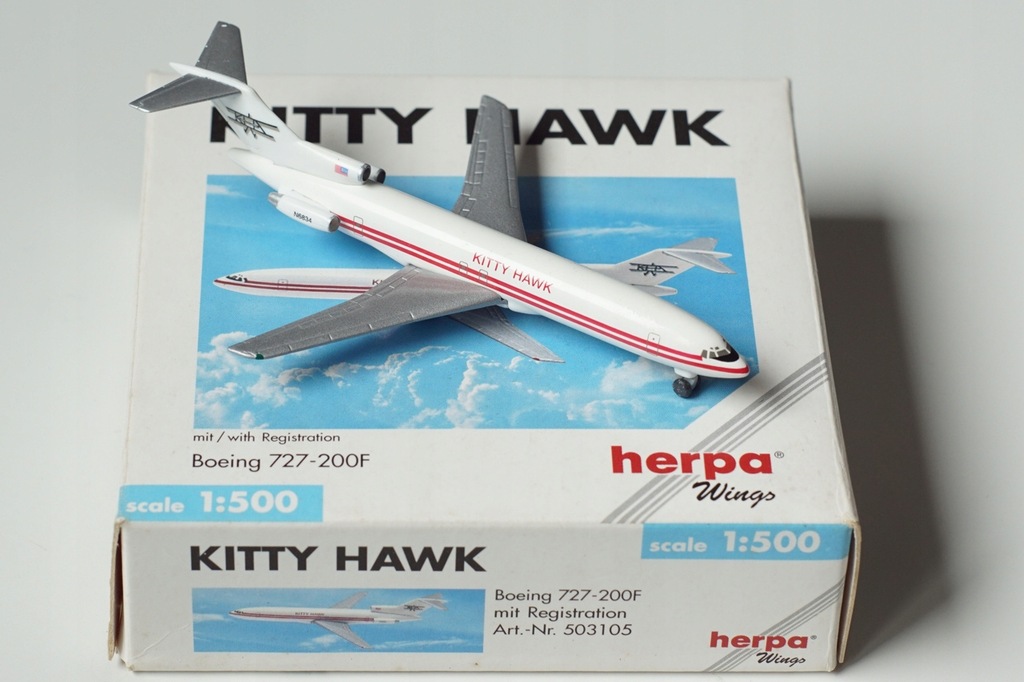 HERPA Kitty Hawk Boeing 727-200F skala 1:500