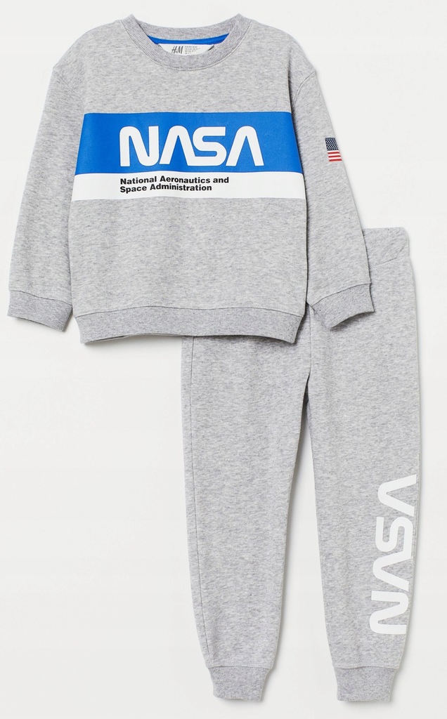 H&M supe DRES bluza + joggerSY r.122 GREY NASA