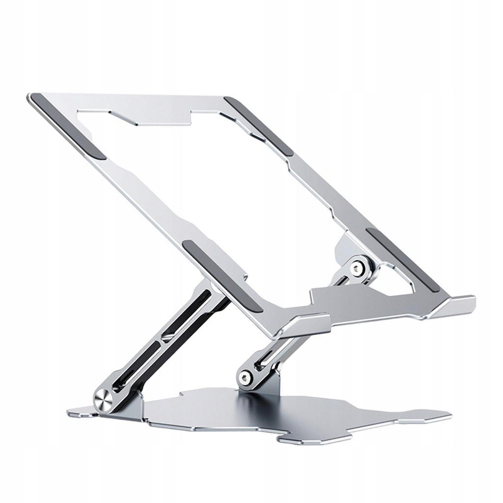 Table Portable Adjustable Multi Angle Metal Laptop Stand Reading Silver