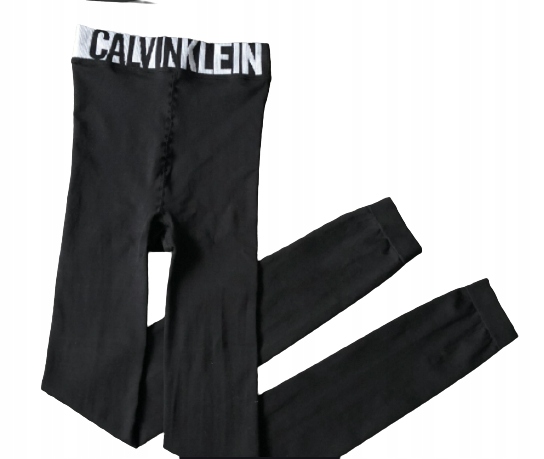 CALVIN KLEIN LEGGINSY CZARNE Z LOGO DAMSKIE M BPD