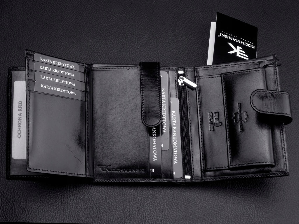 Купить Кожаный мужской кошелек Kochmanski с защитой от краж: отзывы, фото, характеристики в интерне-магазине Aredi.ru