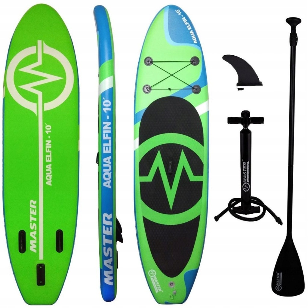 DESKA SUP POMPOWANA MASTER 300 cm PADDLEBOARD DMUCHANA ZIELONA