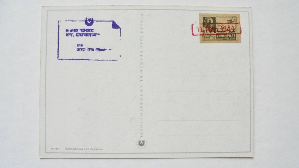 1944 Lizmannstadt 20 pf kasowany kartka pocztowa