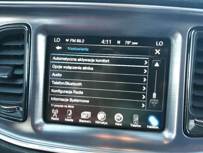 Polskie Menu USA/EU Uconnect Chrysler Dodge Jeep