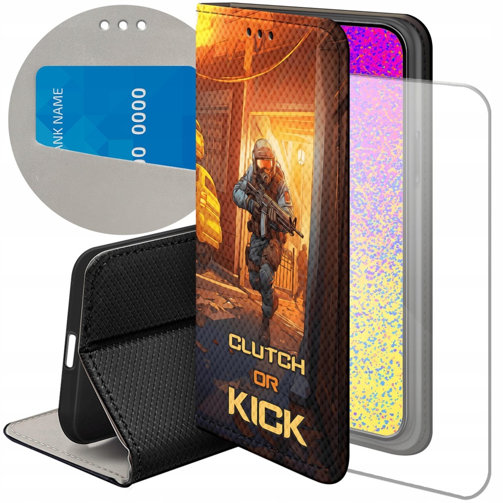 ETUI Z KLAPKĄ DO IPHONE 15 PLUS WZORY CS GO COUNTER-STRIKE FUTERAŁ CASE