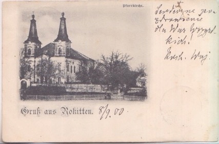 Widokowka Rokitno Rokitten Kościół 1900