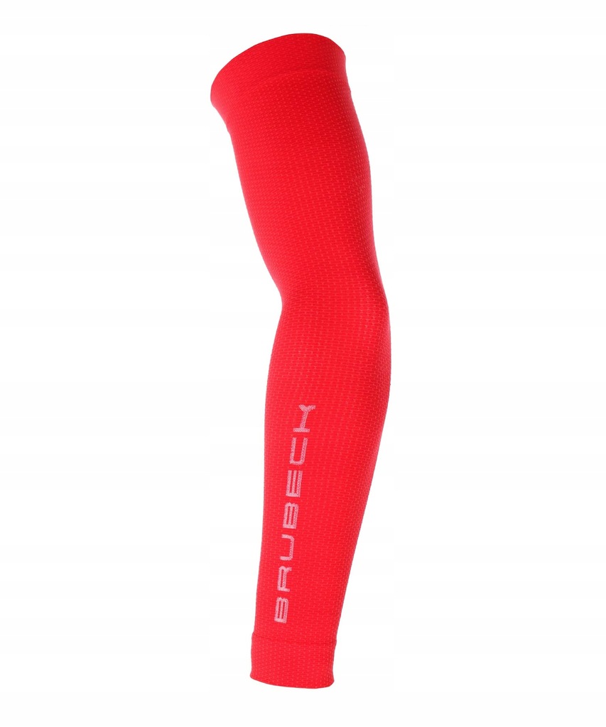 Brubeck Rękawki kolarskie SB10060U czerwone S/M