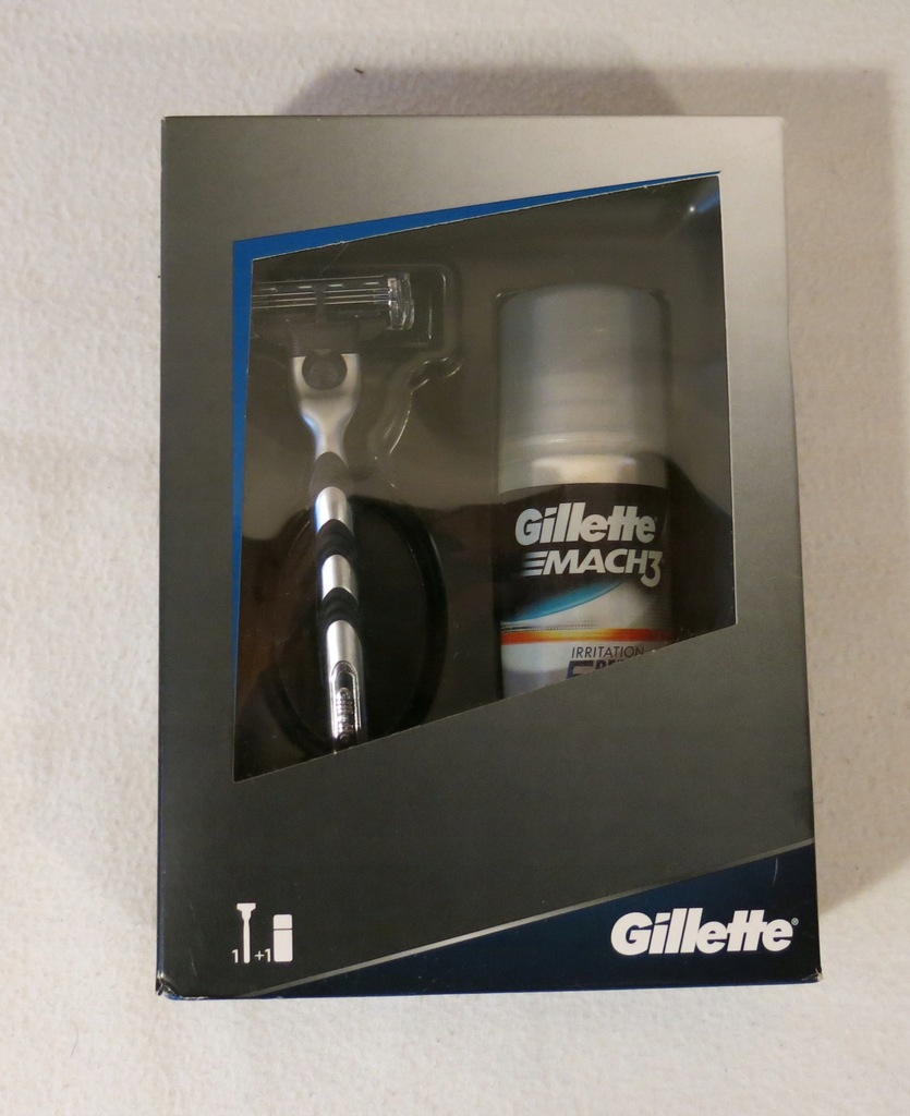 Maszynka Gilette + żel do golenia Komplet