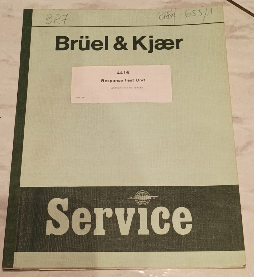 BRUEL & KJAER 4416 Response Test Unit SERVICE