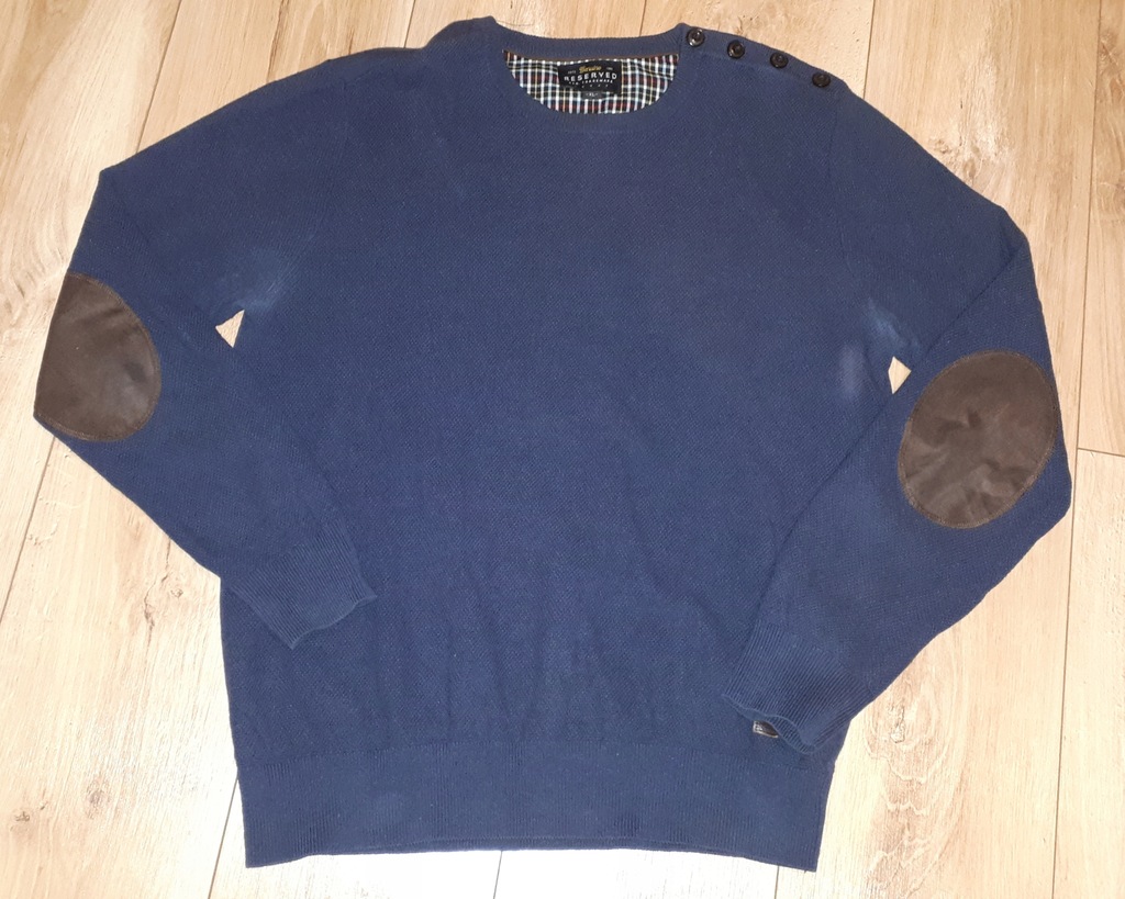 Sweter Reserved r.XL łaty na lokciach
