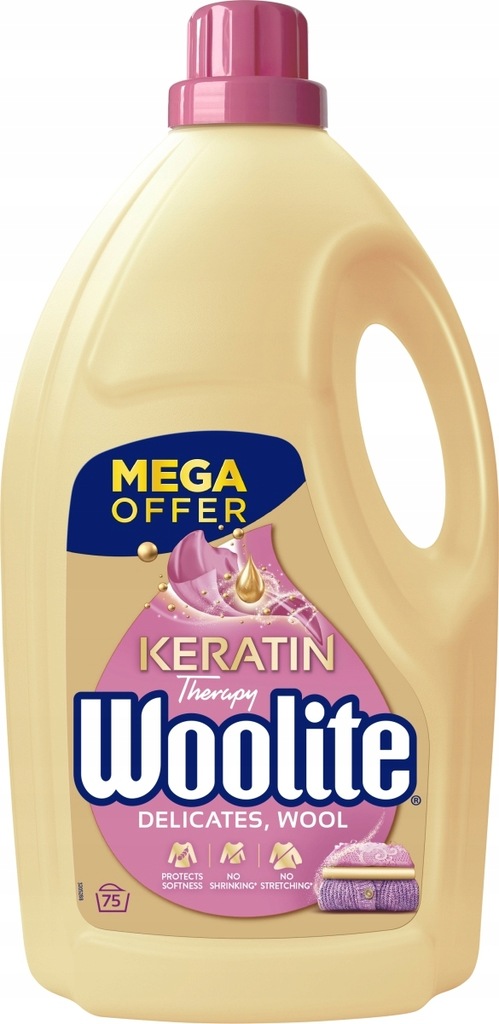 Woolite Płyn do prania delikatnych tkanin Keratin Therapy Pro Care 4.5 l