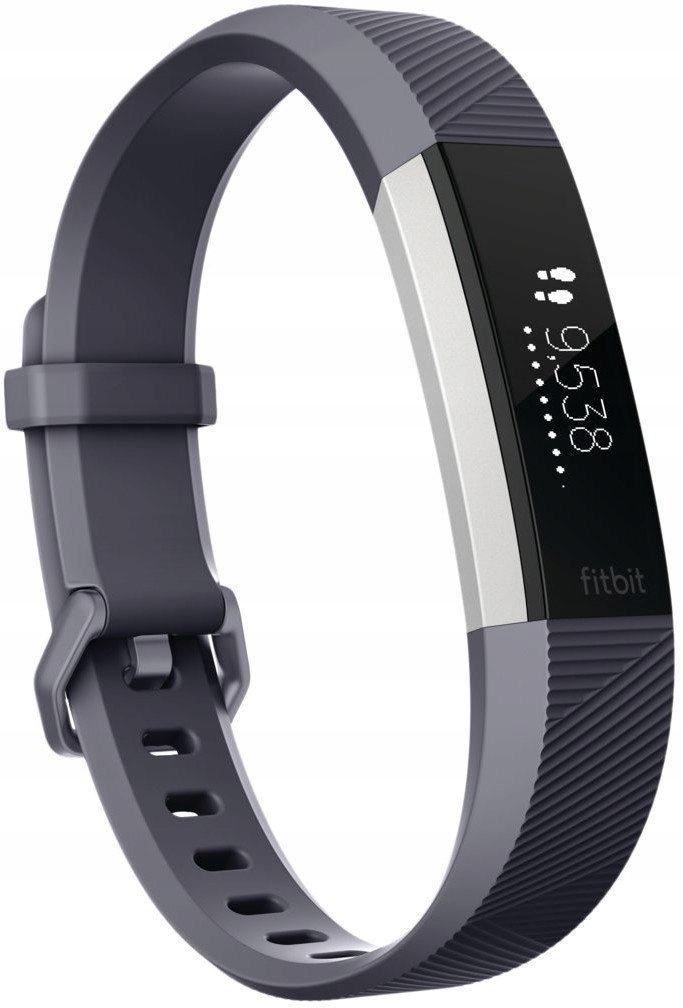 Fitbit Alta HR niebiesko-szara Large Tętno Fitness