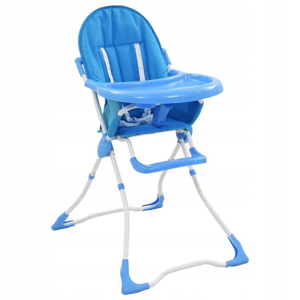 Krzesełko do karmienia dzieci, niebiesko-bi
