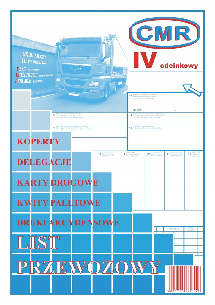 List przewozowy A4 CMR V odc.