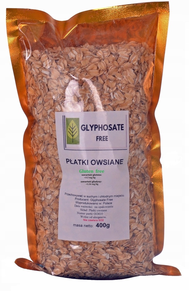 Płatki owsiane 400g - gluten free - nieprzetworzone - produkt Polski