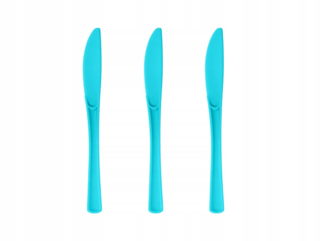 Noże plastikowe niebieskie 10 szt Grill
