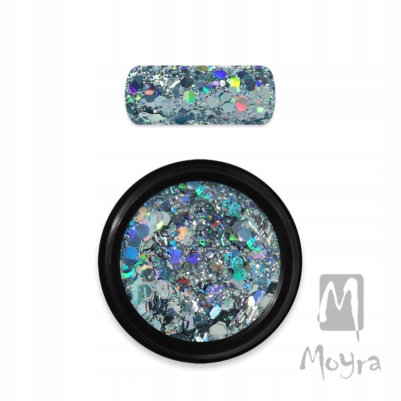 Moyra Holo Glitter Mix pyłek brokat 09 light blue
