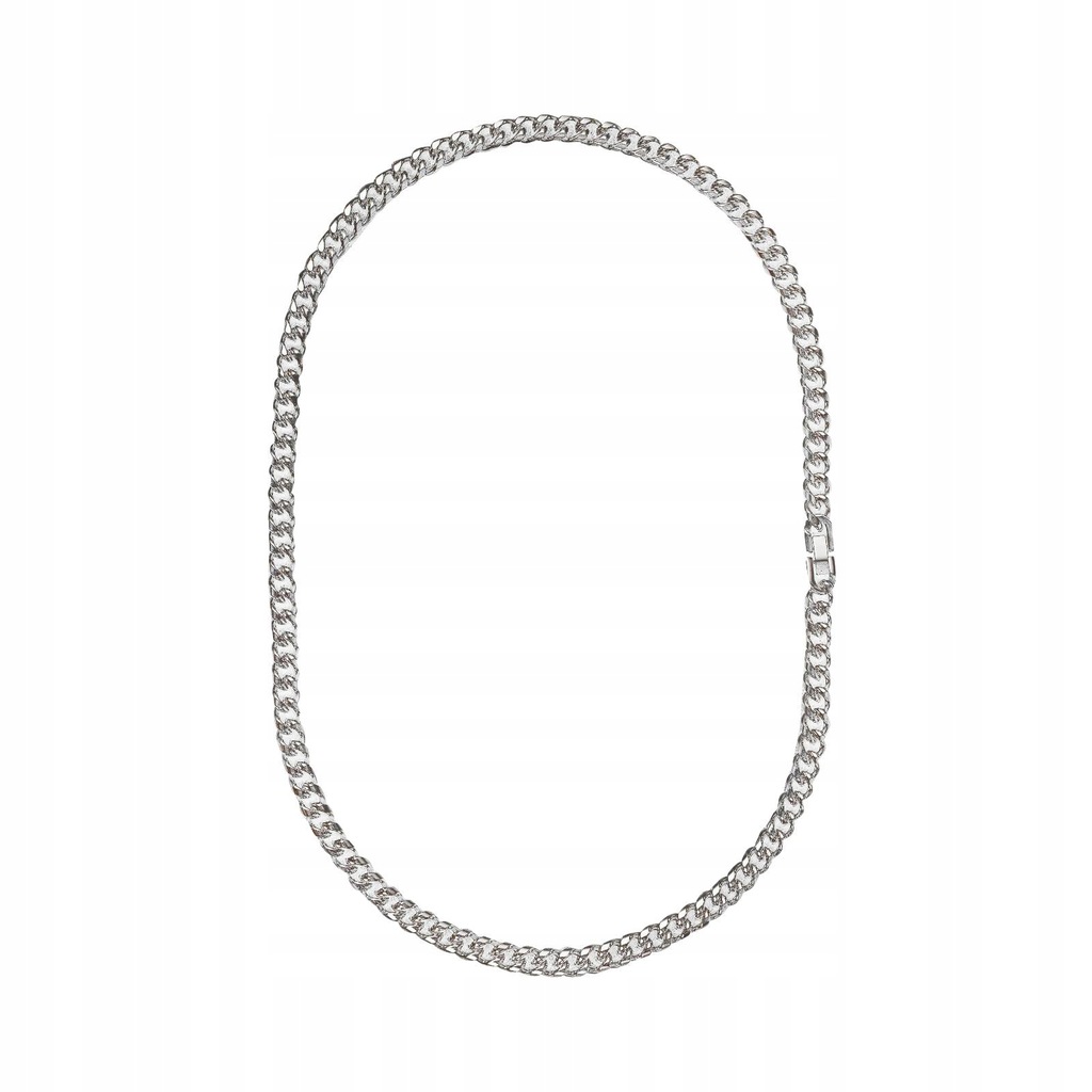 Chunky Cuban Chain Necklace Titanium 0.8cmx55cm