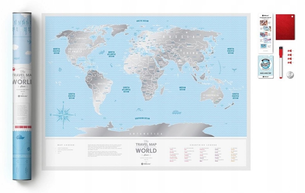 Mapa zdrapka - Travel Map Silver World