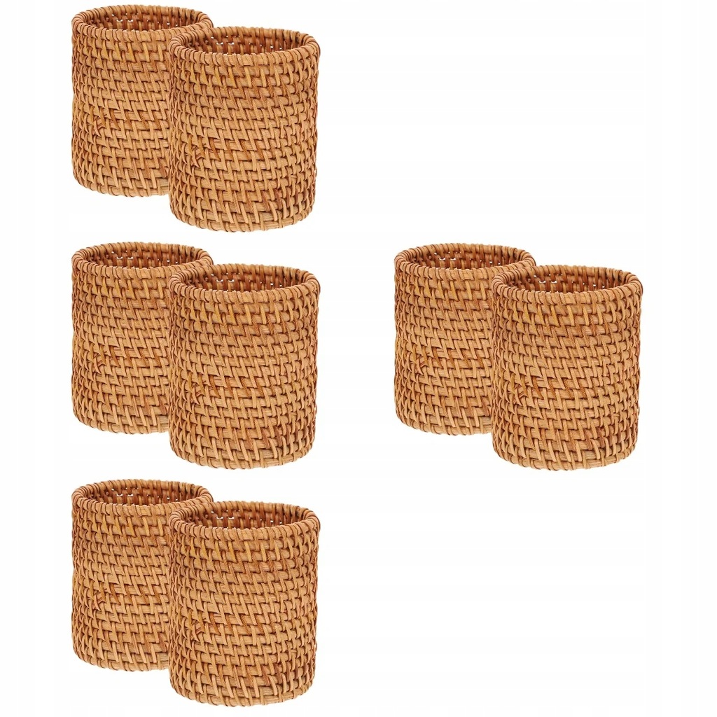 8 pcs Multi-use Woven Rattan Pastoral Style Pen