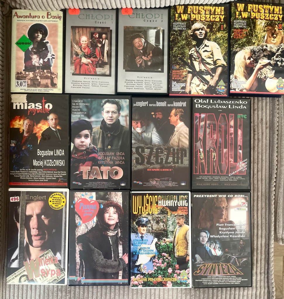 Zestaw filmów polskich 13 kaset VHS