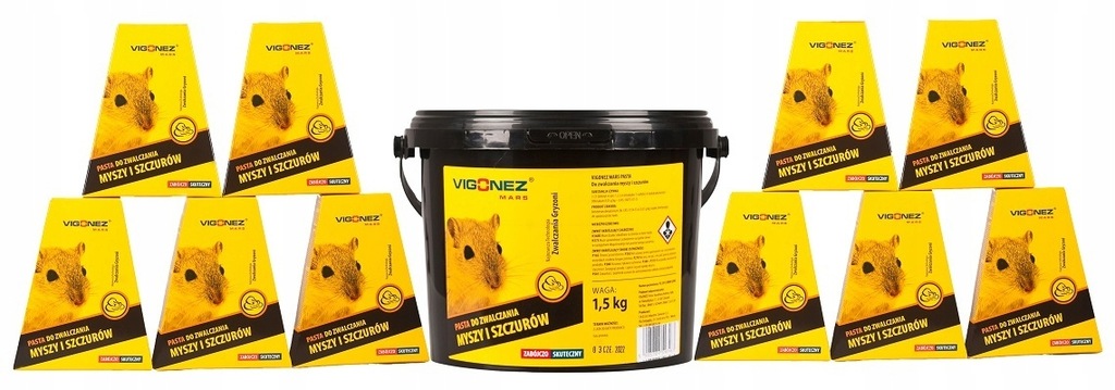 VIGONEZ Pasta zwalczania myszy szczurów Z150 1,5kg