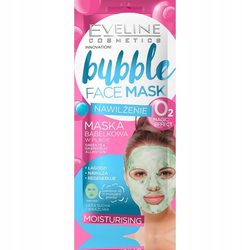 Eveline Bubble Face Maska bąbelkowa w płacie - Naw