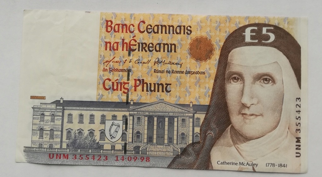 Irlandia 5 funtów 1998