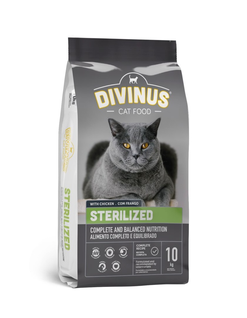 Divinus Cat Sterilized dla kotów sterylizowanych 10kg Divinus