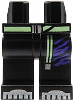 LEGO nóżki figurki - czarne spodnie, pasek, buty