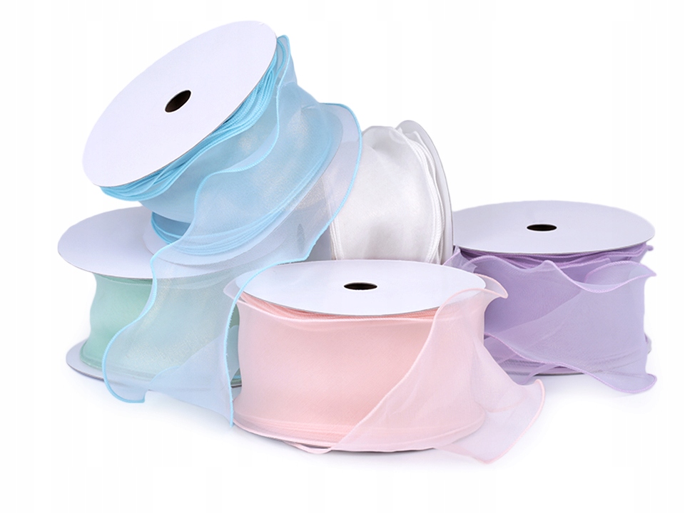 Wstążka z organzy 80 mm 13 m