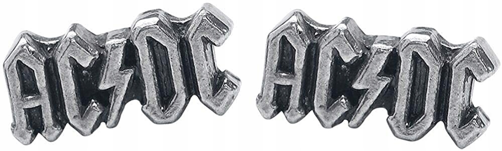 Zestaw kolczyków dla kobiet AC / DC Logo srebrne