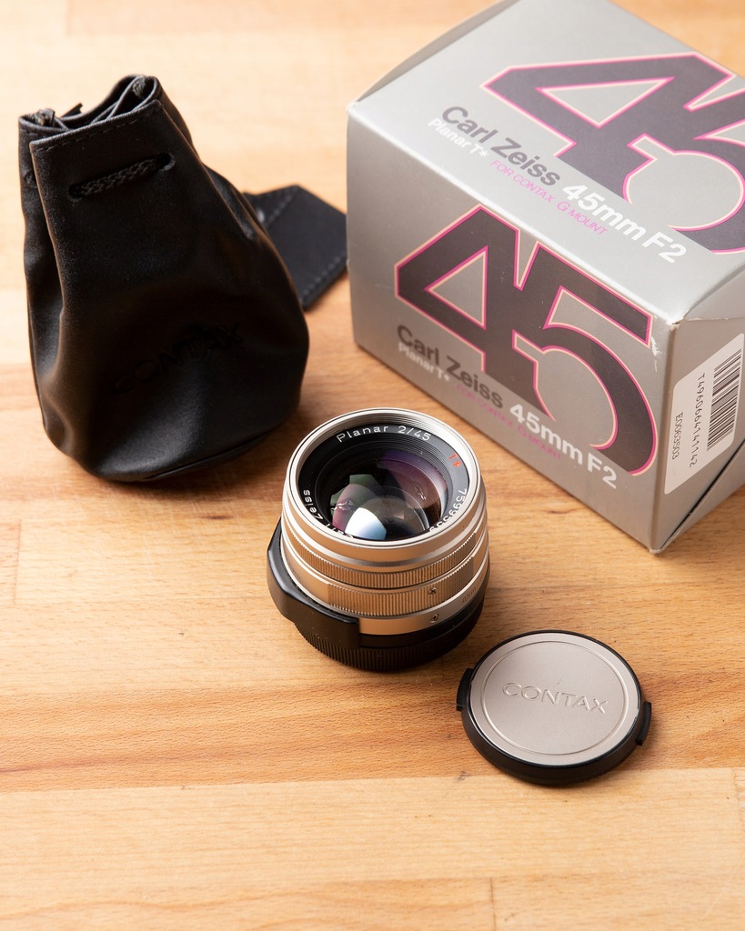 Carl Zeiss Planar 45mm f2 Contax G1 G2 Cały Zestaw