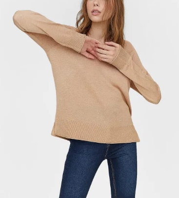 STRADIVARIUS SWETER DAMSKI SZEROKI BEŻOWY CAMEL M