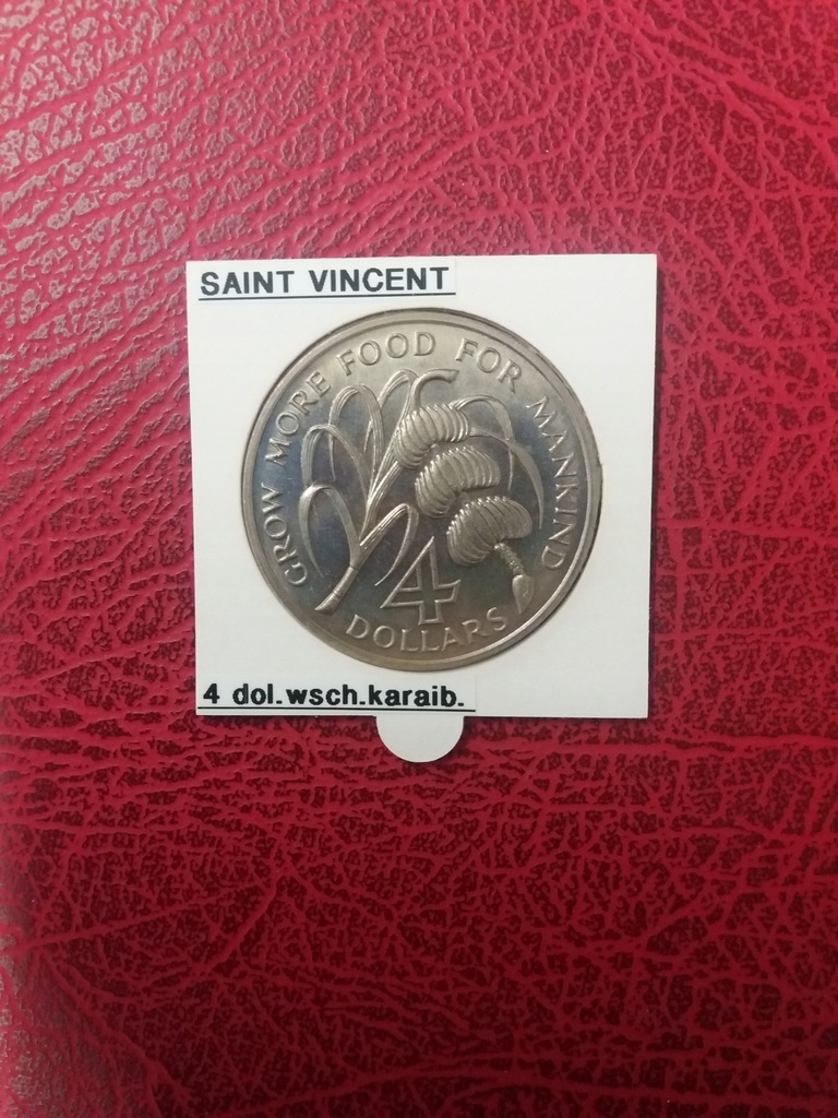 SAINT VINCENT 4 $ wsch. karaib. 1970 MN. mennicza