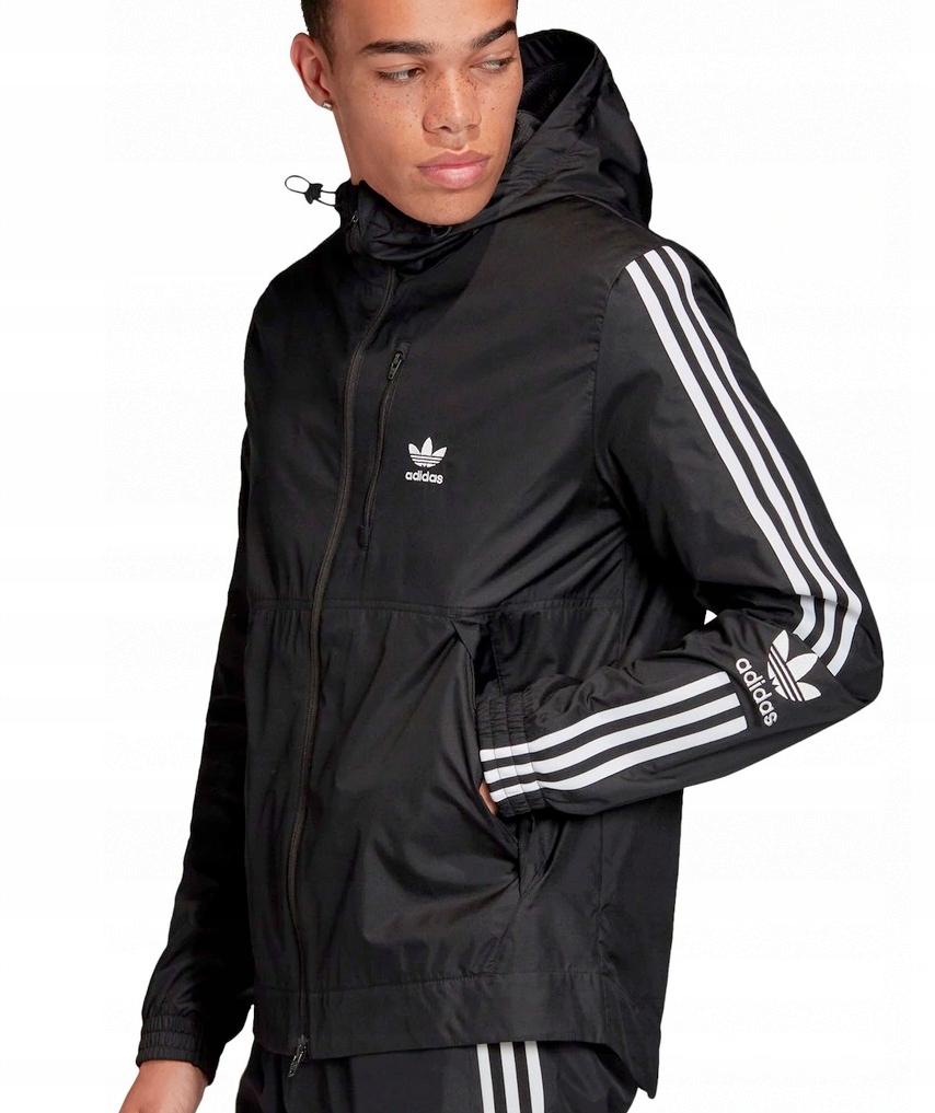 Adidas KURTKA MĘSKA WIATRÓWKA KAPTUR ORYGINAŁ S