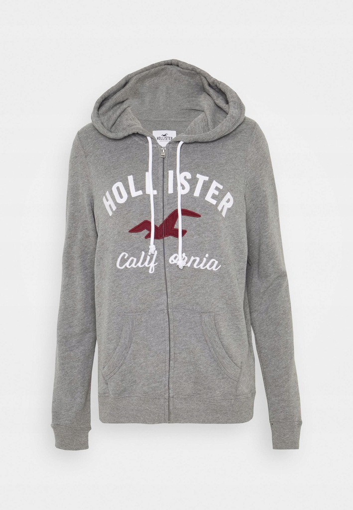 N0E215*HOLISTER BLUZA Z KAPTUREM SZARA 38 M S01