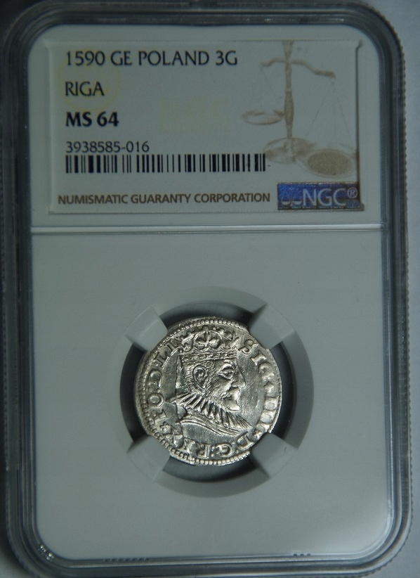 Купить СС Трояк 1590 Рига З. III Ваза NGC MS64 UNIT. МАКС!: отзывы, фото, характеристики в интерне-магазине Aredi.ru