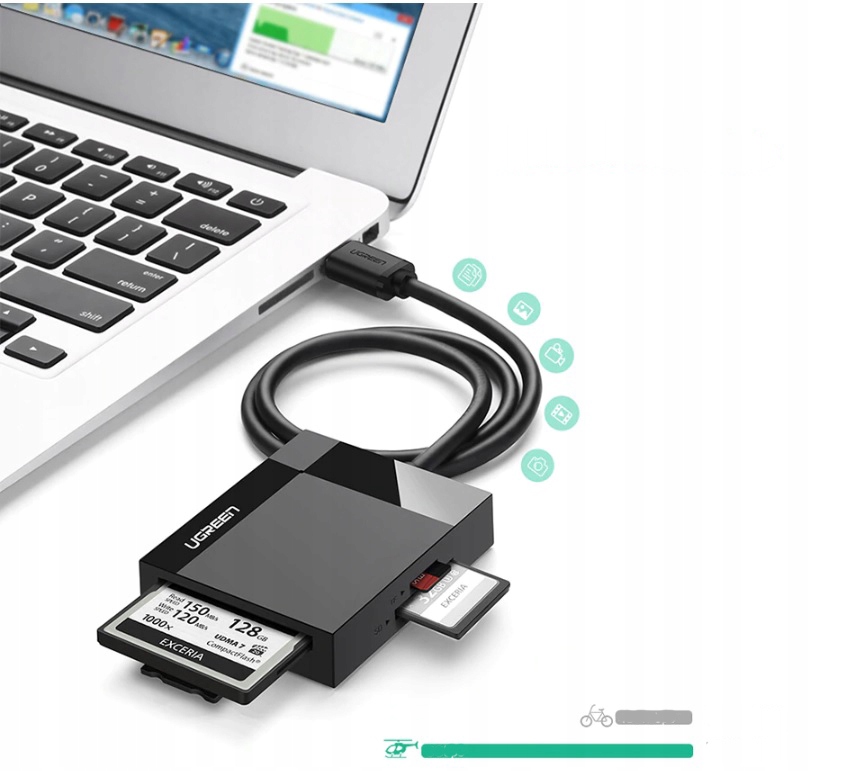 Купить АДАПТЕР UGREEN USB 3.0 SD MICRO CF TF КАРТРИДЕР: отзывы, фото, характеристики в интерне-магазине Aredi.ru